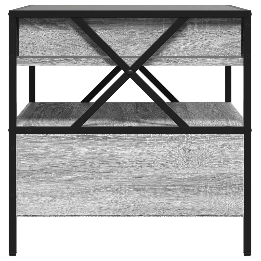 Tavolino da salotto | Tavolino da caff¨¨ | Tavolino da Soggiorno con LED Infinity Grigio Sonoma 50x50x51 cm