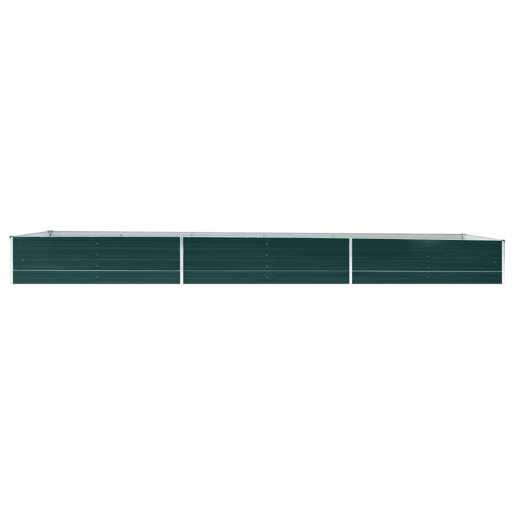 Letto Rialzato da Giardino in Acciaio Zincato 480x80x45cm Verde 47065