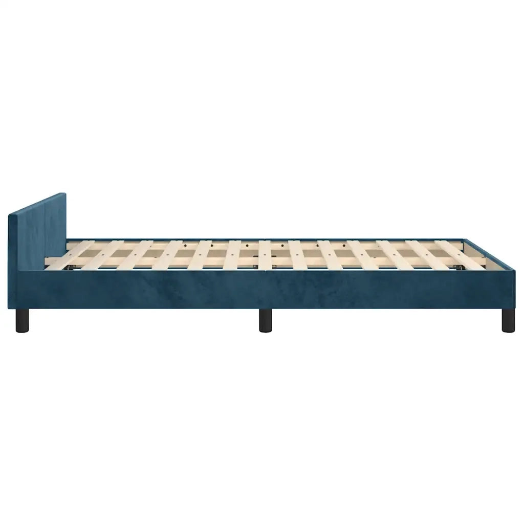 Giroletto senza Materasso Blu Scuro 120x190 cm Velluto