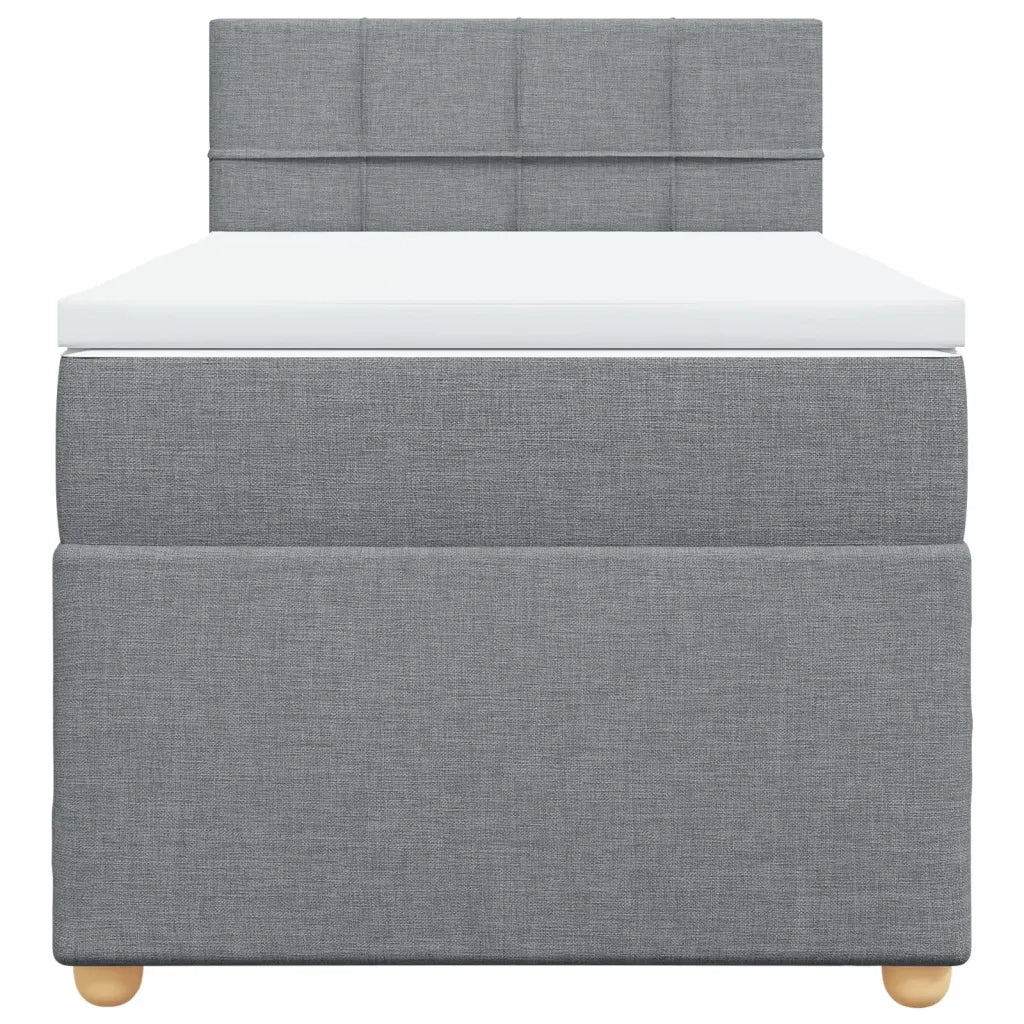 Giroletto a Molle con Materasso Grigio Chiaro 90x200 cm Tessuto 3288863