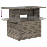 Set Divano Giardino 6 Pezzi con Cuscini Grigio Poly Rattan