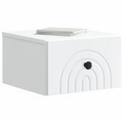 Set di 2 Comodini | Armadio da Notte | Mobiletto da notte a muro Bianco 33 x 34,5 x 20 cm