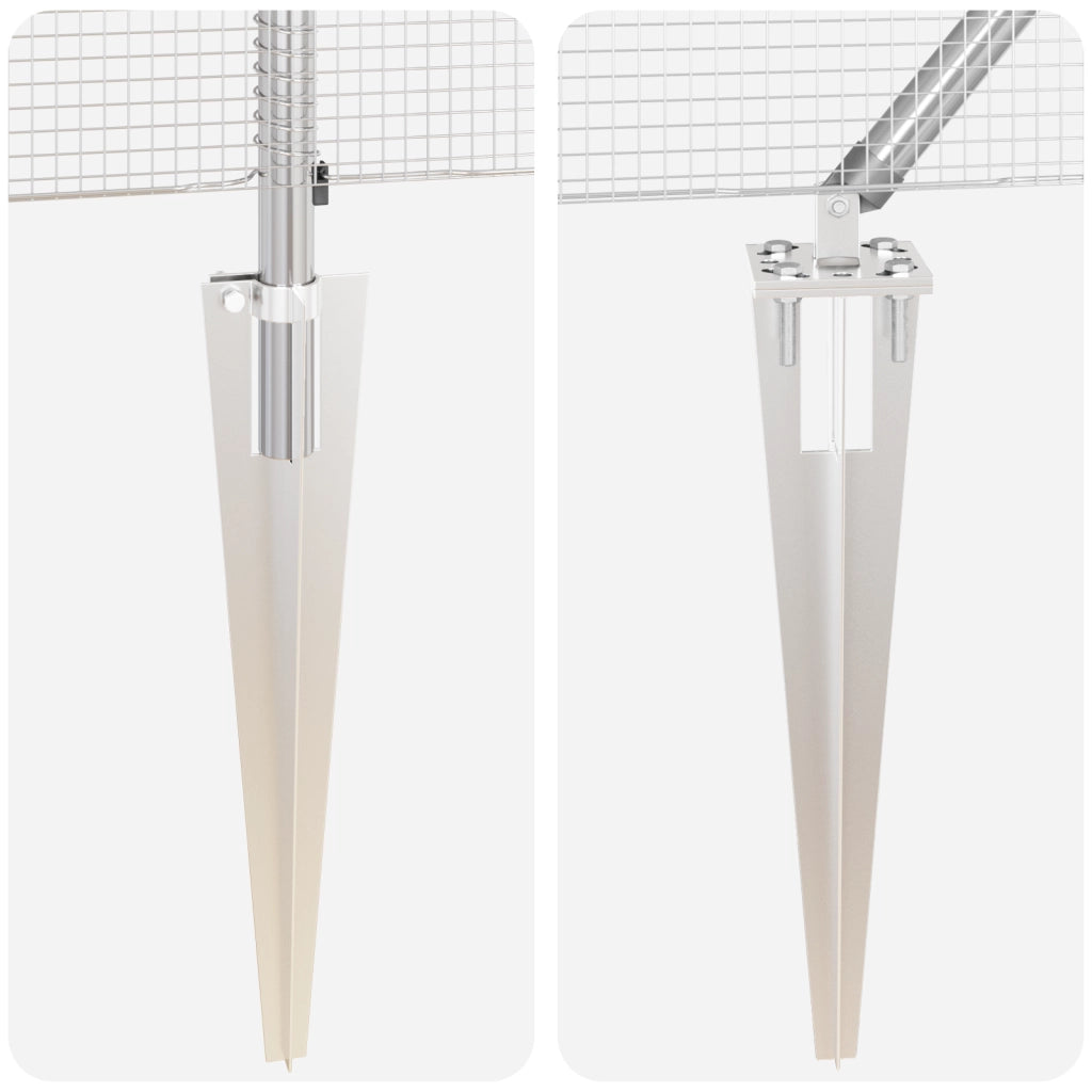 Recinzione in Filo Saldato con 13 Picchetti 1x25 m Acciaio Galvanizzato