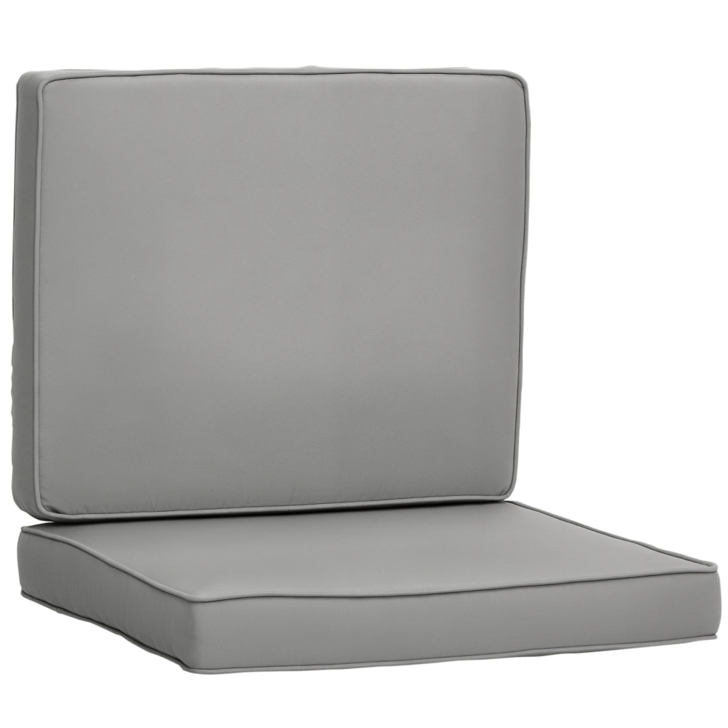 Cuscini 2 Pezzi per Sedie ¨C zephmum ¨C 56x52x7 cm Grigio Chiaro Tessuto Imbottito
