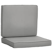 Cuscini 2 Pezzi per Sedie ¨C zephmum ¨C 56x52x7 cm Grigio Chiaro Tessuto Imbottito