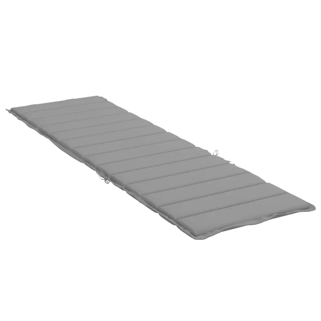 Cuscino per Lettino Prendisole Grigio 200x70x3 cm in Tessuto