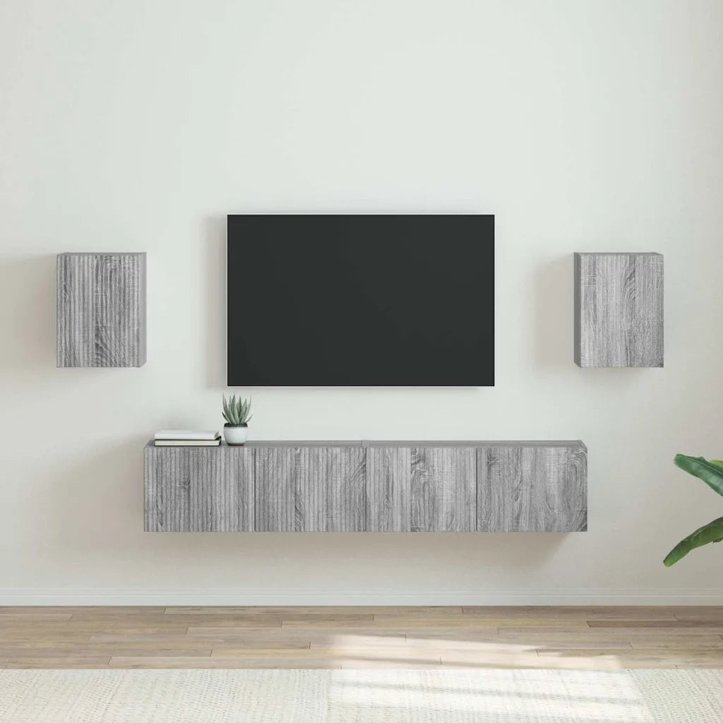 Mobile TV da parete 2 pcs Grigio Sonoma 30 x 31 x 40 cm 892262