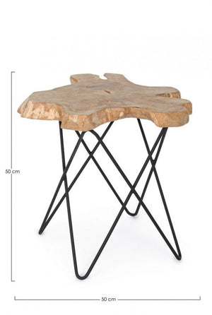 Tavolino 50x50x50 cm Savanna in Legno Nero