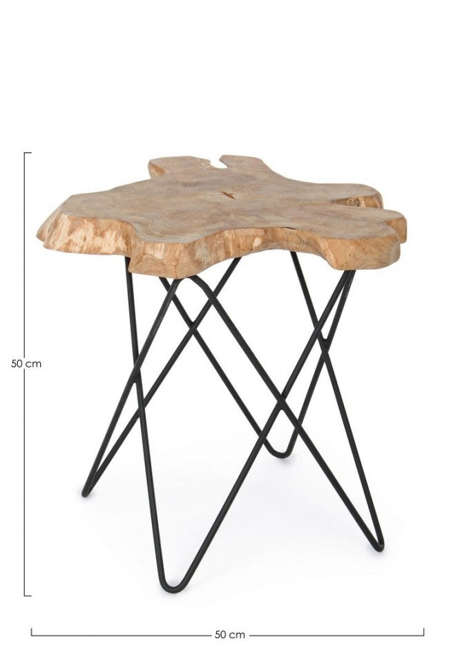 Tavolino 50x50x50 cm Savanna in Legno Nero