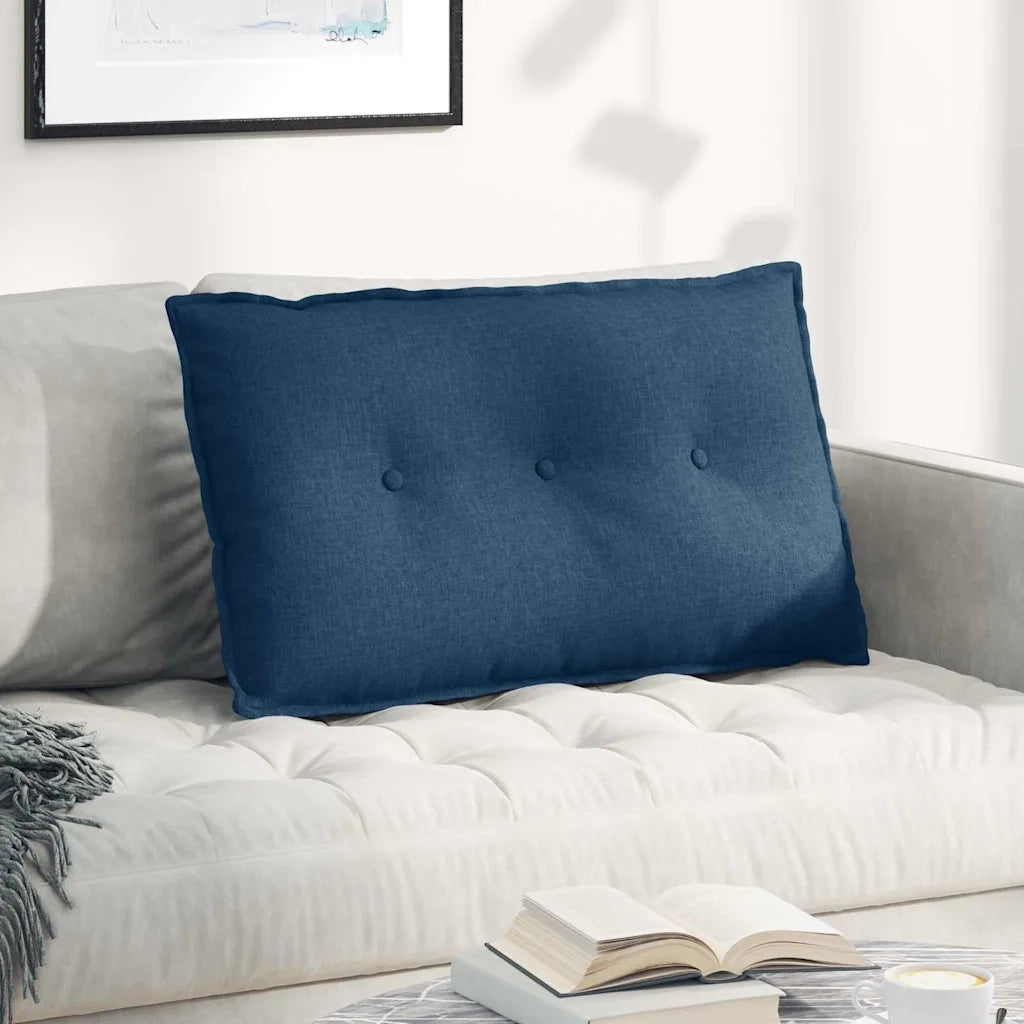 Cuscino per Schiena | Cuscino dorsale Blu 80 x 19 x 50 cm Tessuto