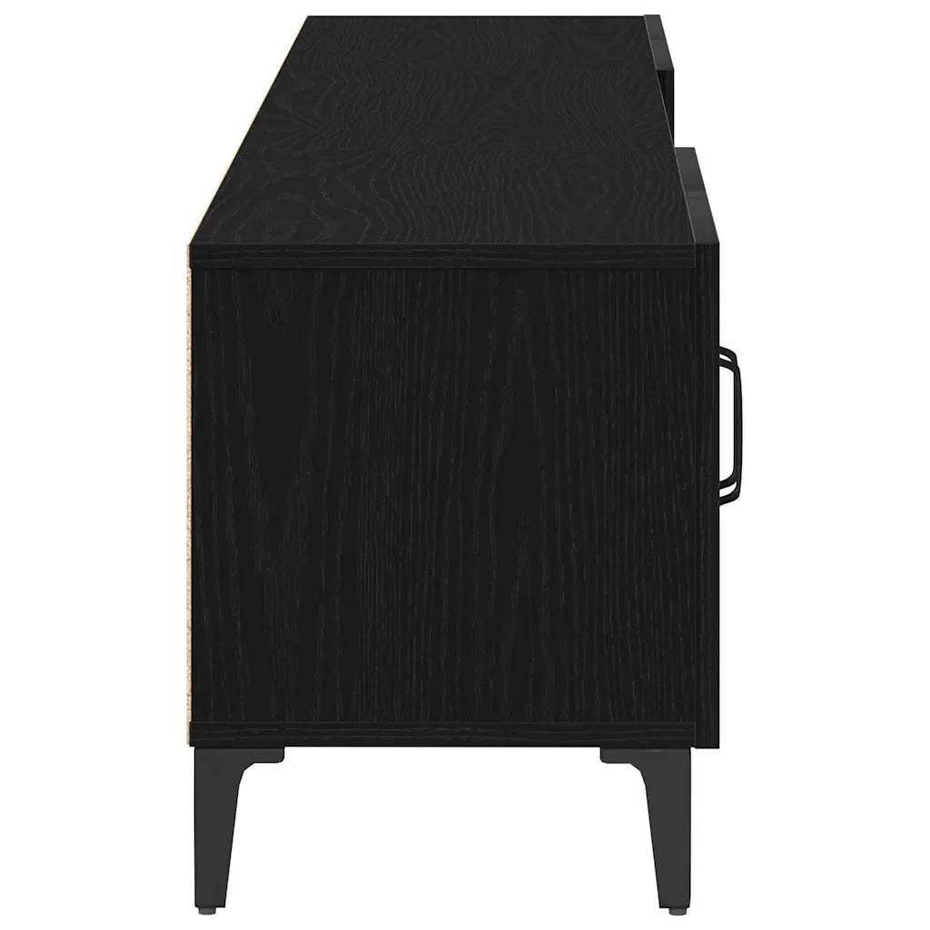 Mobile TV-Credenza per TV-Console TV Rovere Nero 180 x 31,5 x 40 cm Legno multistrato 991276