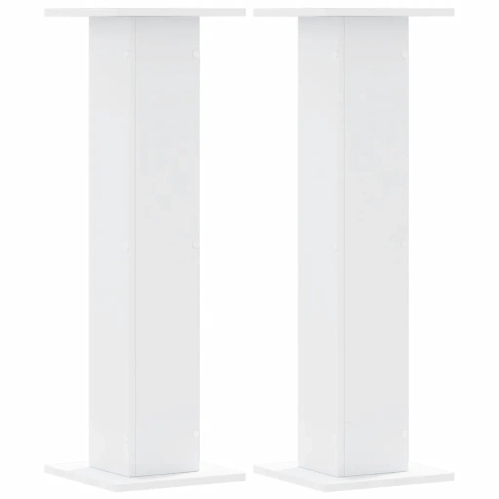 Supporti per Piante 2 pz Bianchi 30x30x95 cm Legno Multistrato