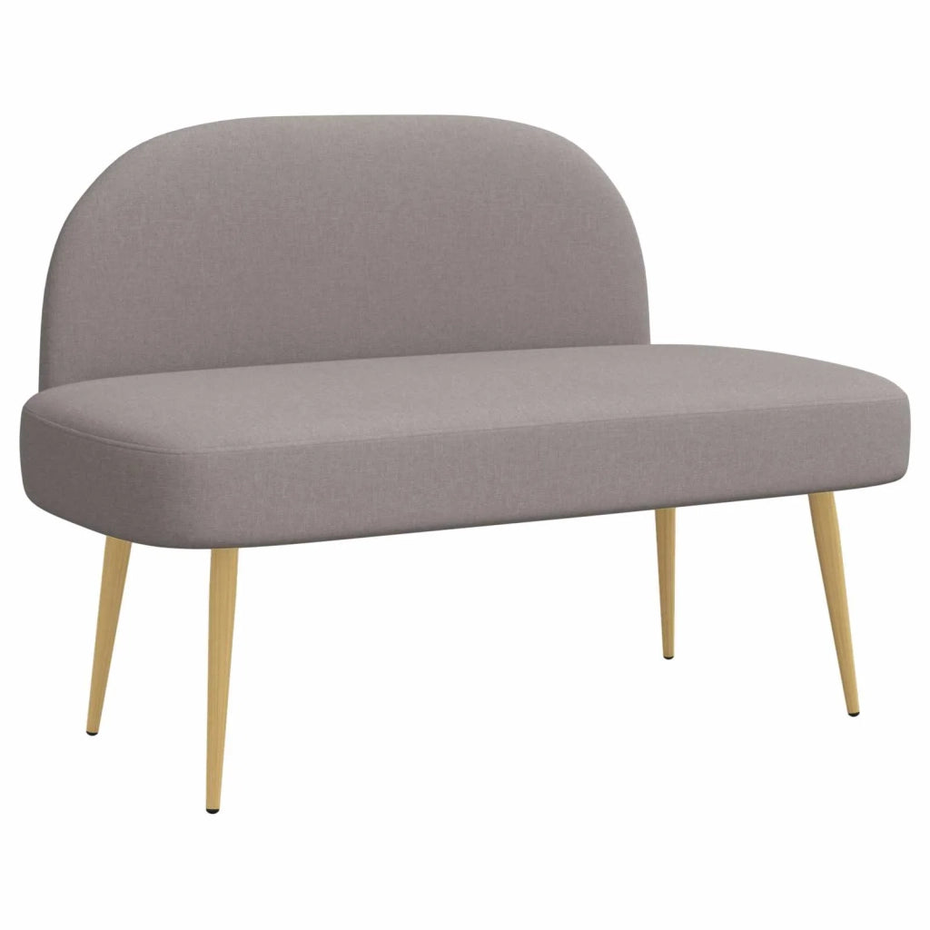 Panchina imbottita con schienale Tortora 110 x 60 x 76 cm 42040762