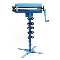 Bordatrice manuale per lamiera con cavalletto di supporto e matrici per realizzare bordi diversi