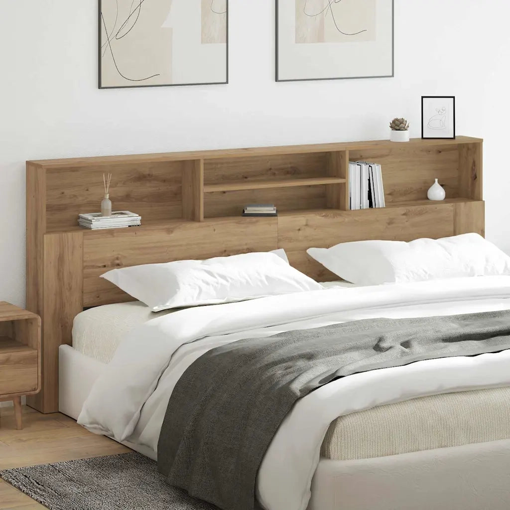 vidaXL Testata del letto rovere artigianale 220 x 19 x 101.5 cm