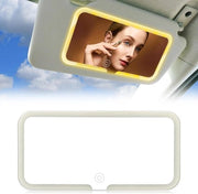 Specchio auto con ombrello - specchio auto con 3 modalità di illuminazione - specchio auto portatile - bianco .