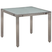 Set da Pranzo da Giardino 5 pz | Set Salotto da Giardino con Cuscini in Polyrattan Grigio