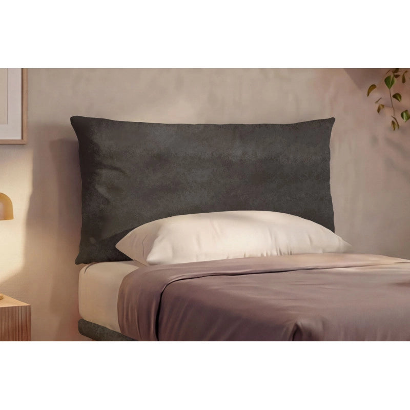 Letto imbottito Singolo 80x190 cm Soft - Con rete,Microfibra,Grigio