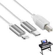 Cavo USB C a USB B 2 in 1 1m - OTG Tipo C a B per stampante - controller MIDI - interfaccia audio - tastiera musicale