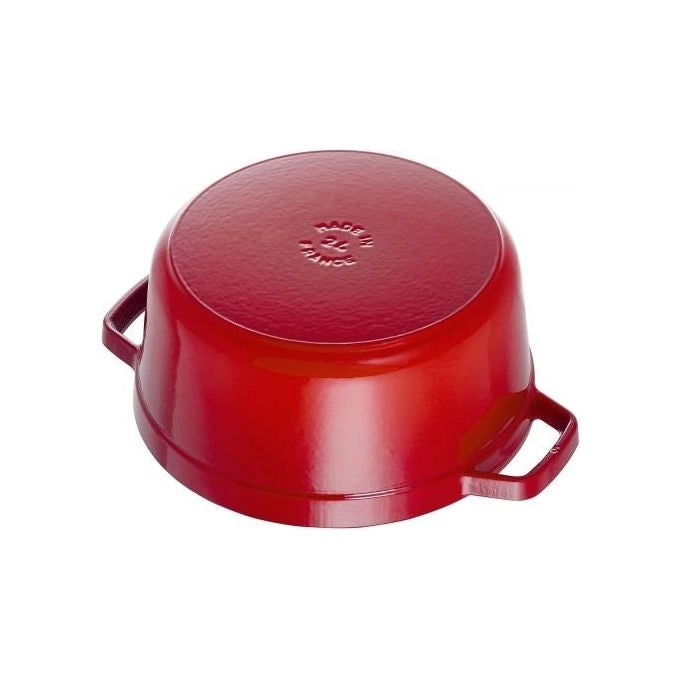Staub 40509-820 Cocotte Casseruola in Ghisa Diametro 20 cm Capacita' 2,2 L Adatta a Tutti i Piani Cottura incluso Induzione Forno e Grill Colore Ciliegia (frutto)
