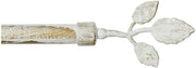 Bastone Tenda Ferro Estendibile Asta Scorritenda Anelli Foglie 160-300 cm Shabby Chic