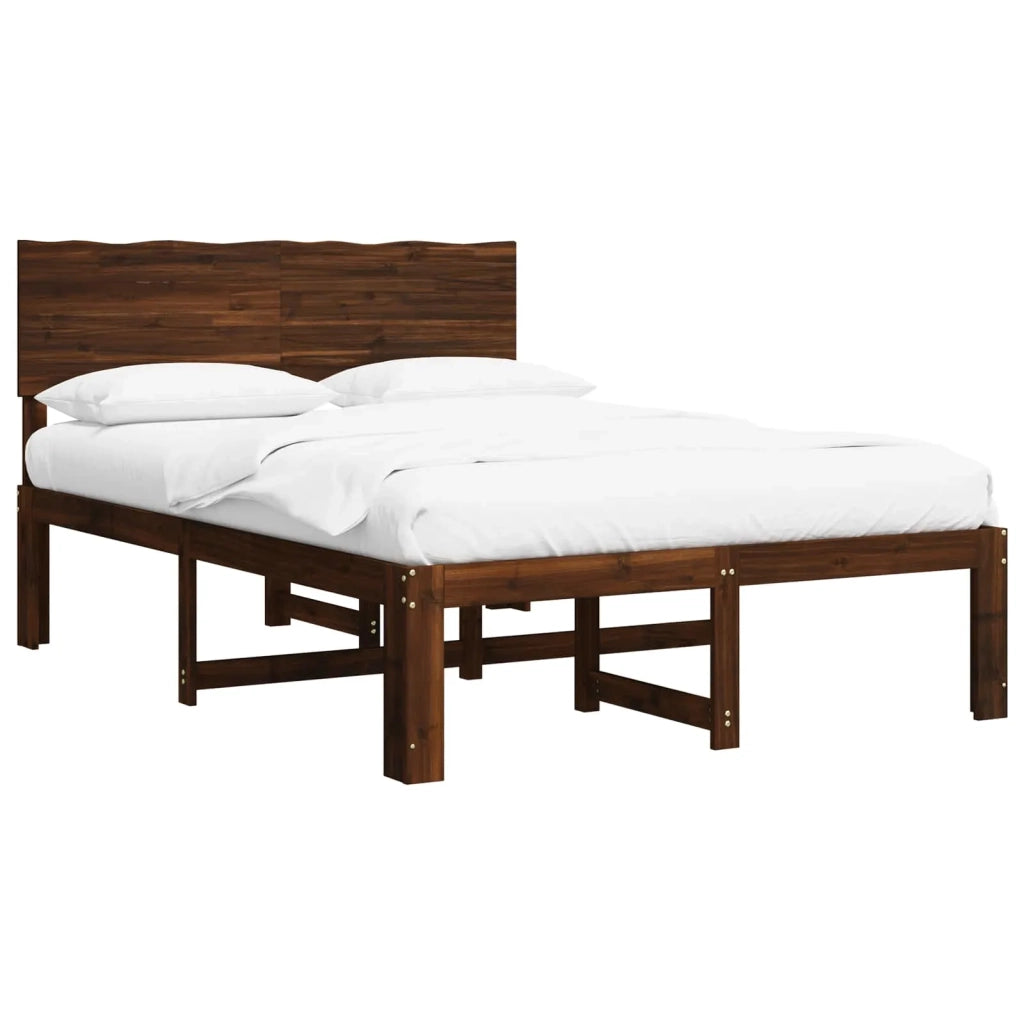 Letto matrimoniale con testiera ROSTOCK Marrone Scuro 903335