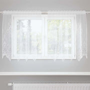 Tenda in Pizzo con tende Bianco 120 x 150 cm Poliestere 4107750