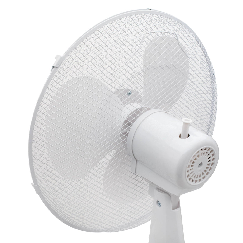 Ventilatore da tavolo elettrico 40cm, 3 velocità con oscillazione, base tonda stabile, funzione inclinazione 50W - SOGO