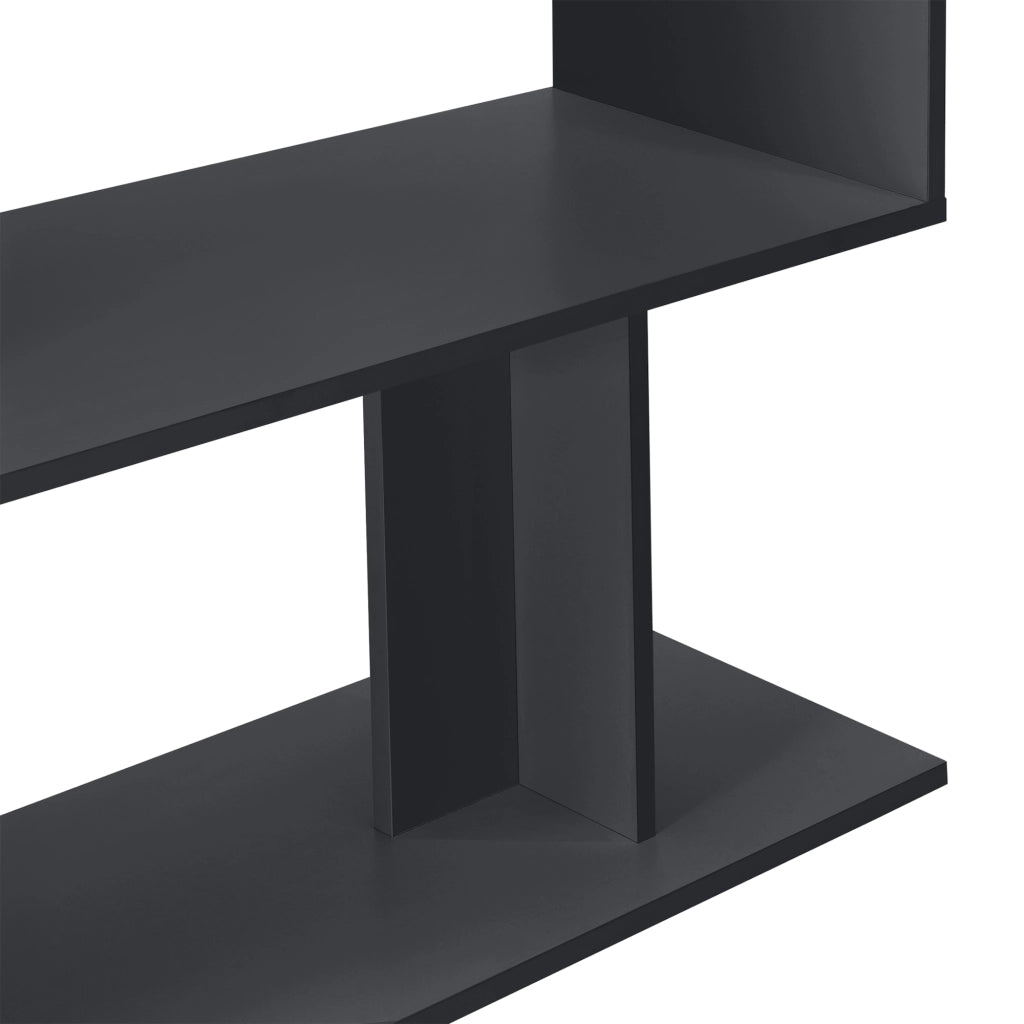 Scrivania Angolare Arendal a L con Scaffale Ruotabile 77x120x50 cm - Grigio Scuro [en.casa]