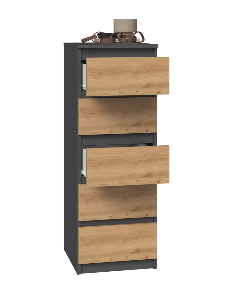 Cassettiera MALWA W5 antracite artisan per camera e soggiorno