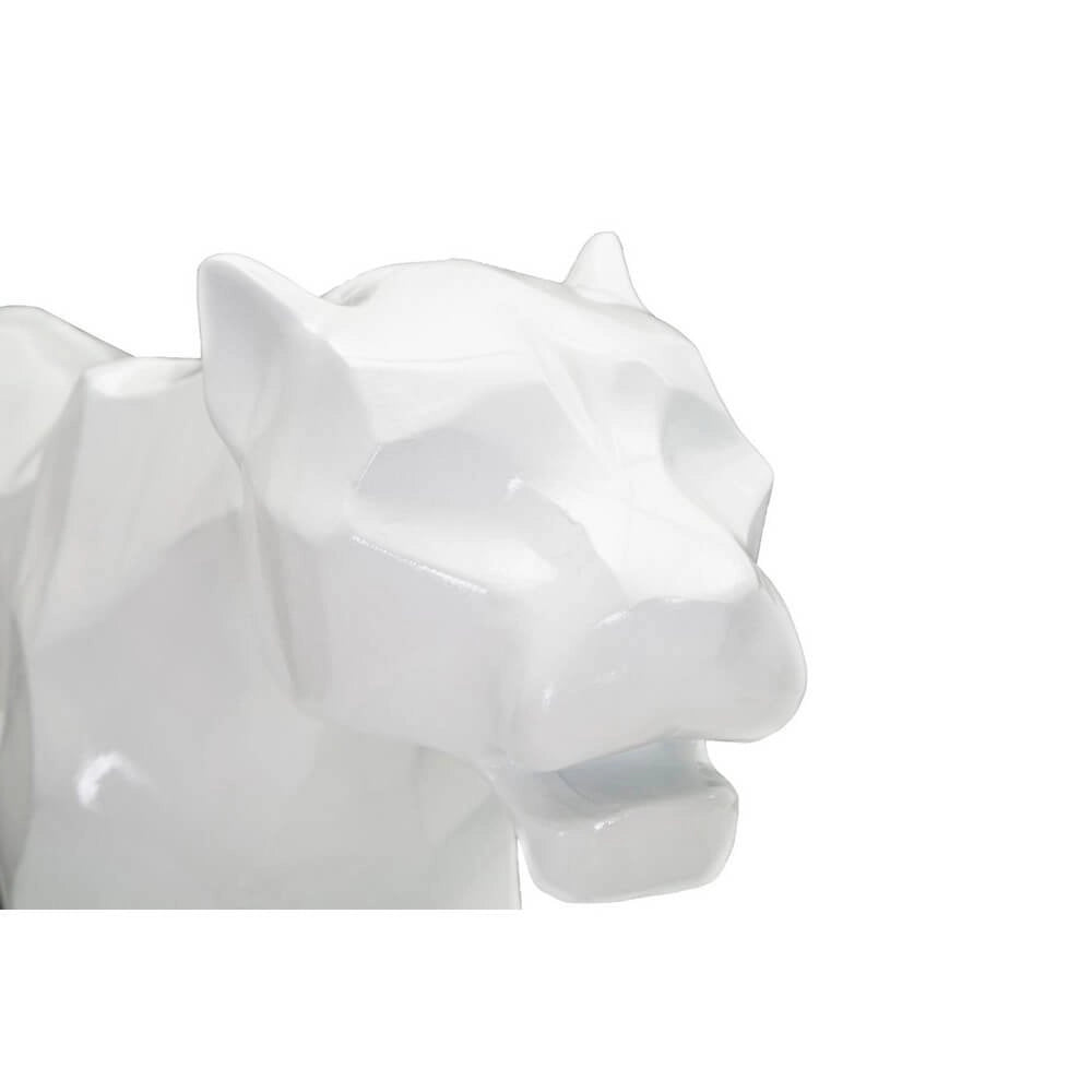 Scultura pantera bianca design cm 70X18X32,5 - PANTHARA