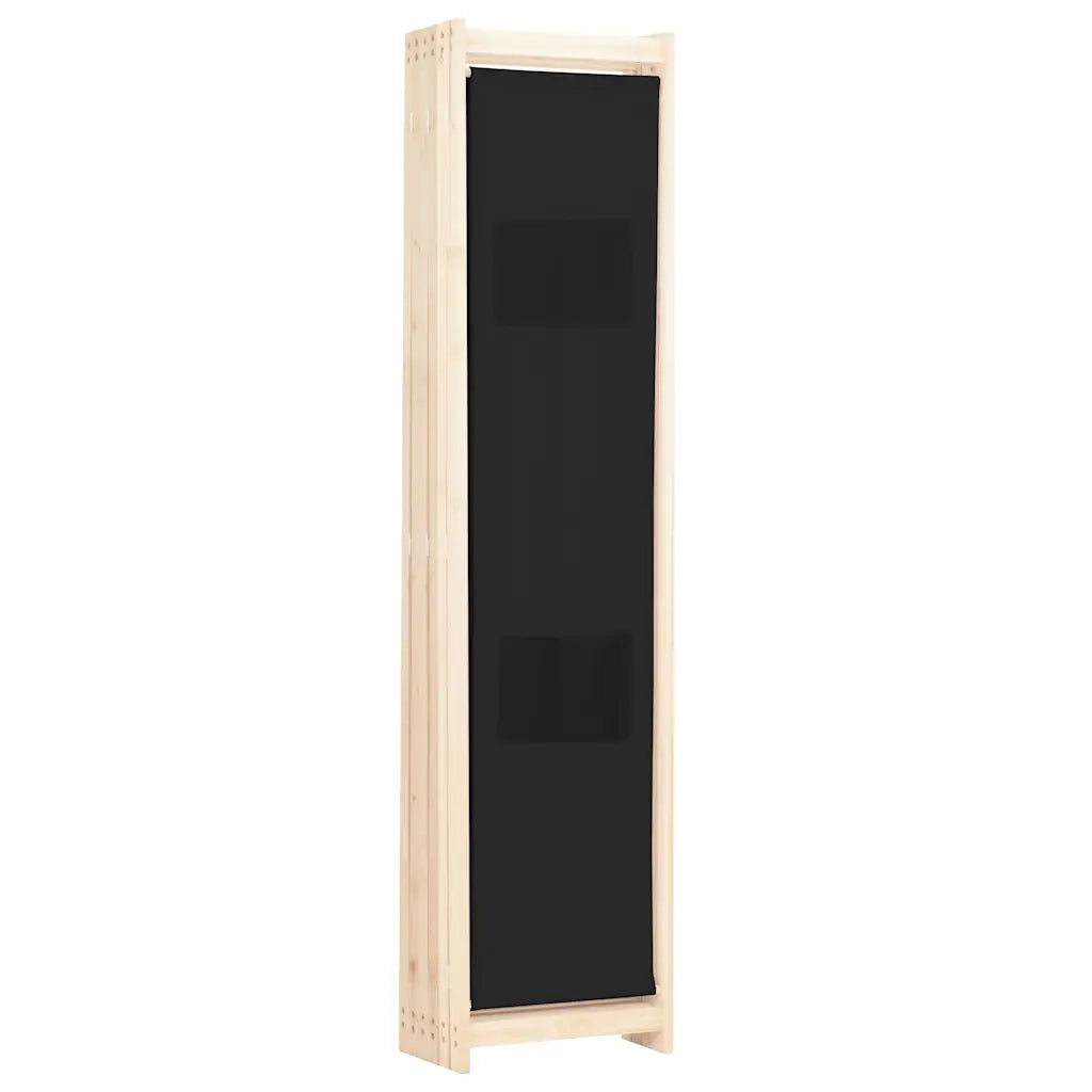 Divisorio a 6 Pannelli Nero 240x170x4 cm in Tessuto  cod mxl 72285