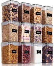 Contenitori di conservazione per cereali e farina - plastica BPA-free - Set da 3