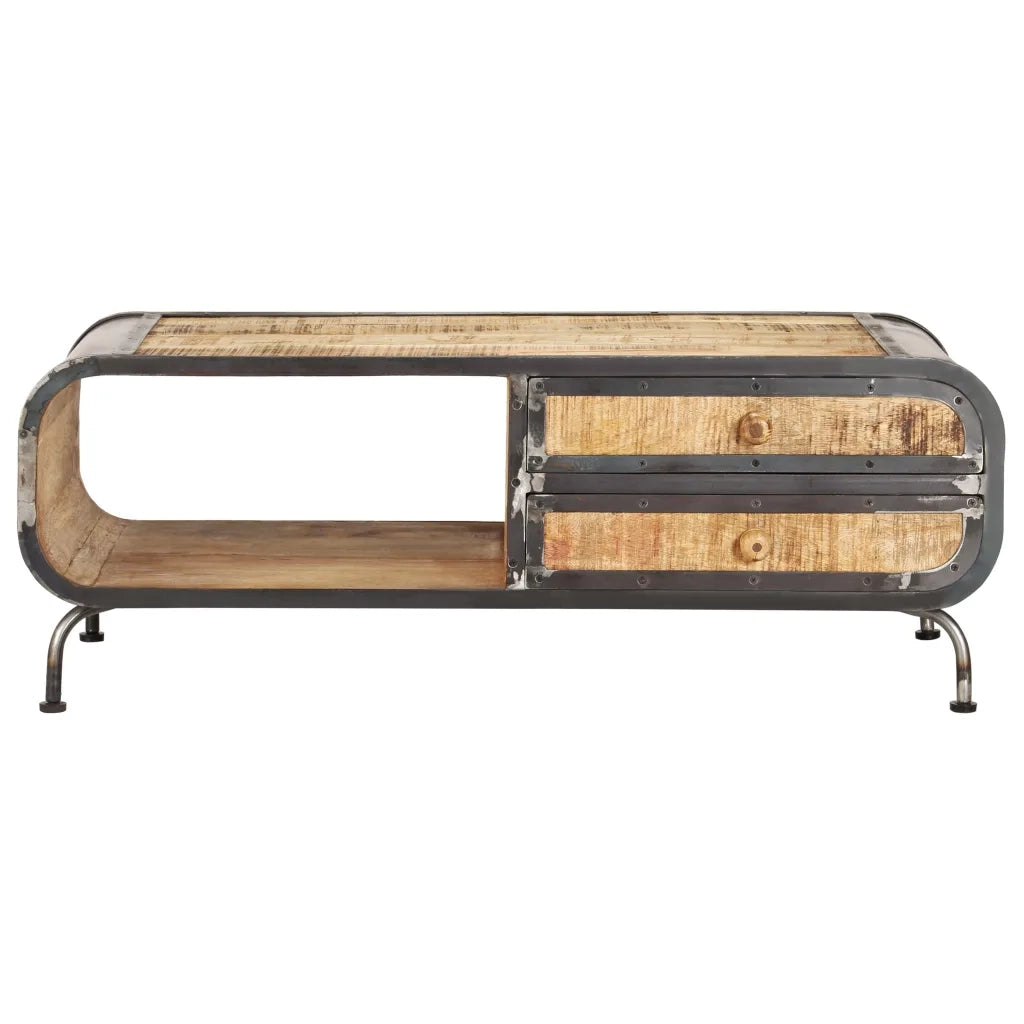 Tavolino da Salotto 100x50x35 cm in Legno Massello di Mango 247804