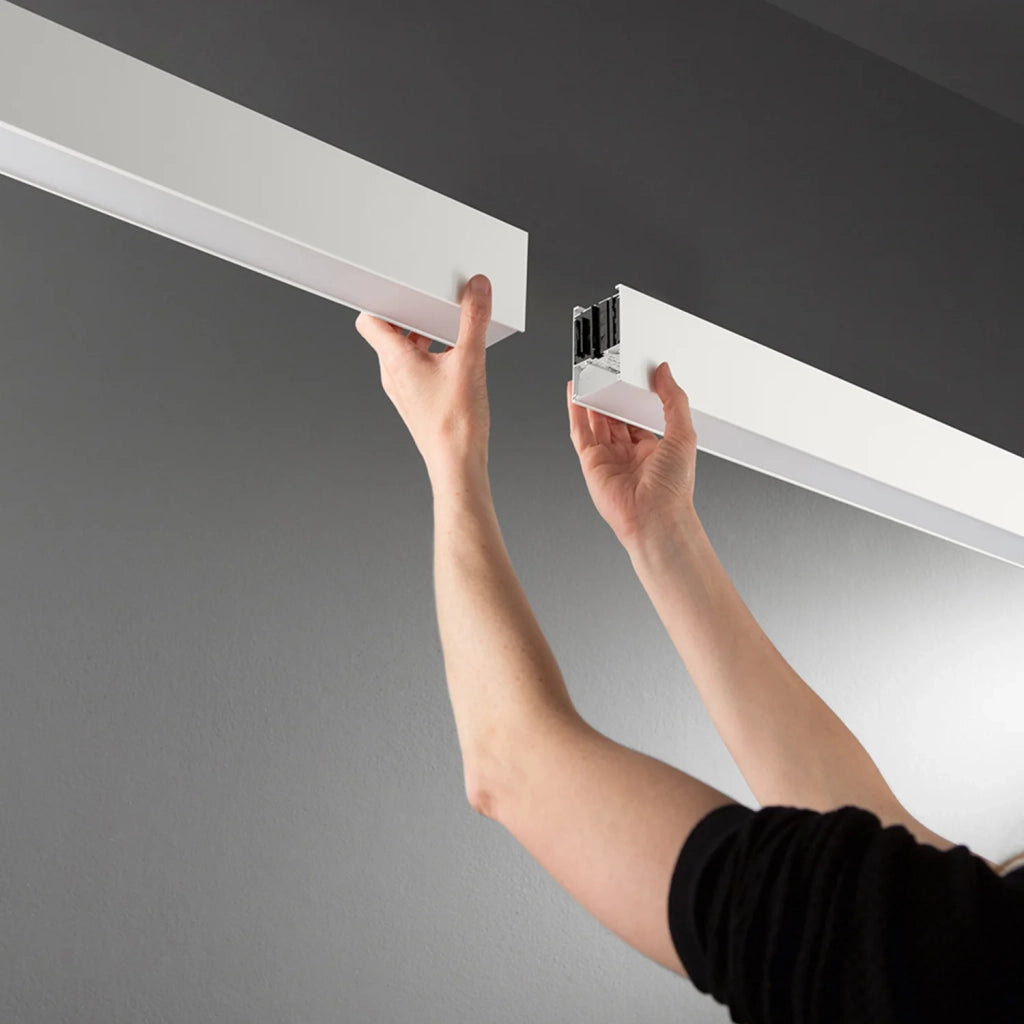 Plafoniera Moderna Grid Alluminio Bianco Led 20W Dimmerabile Ip20