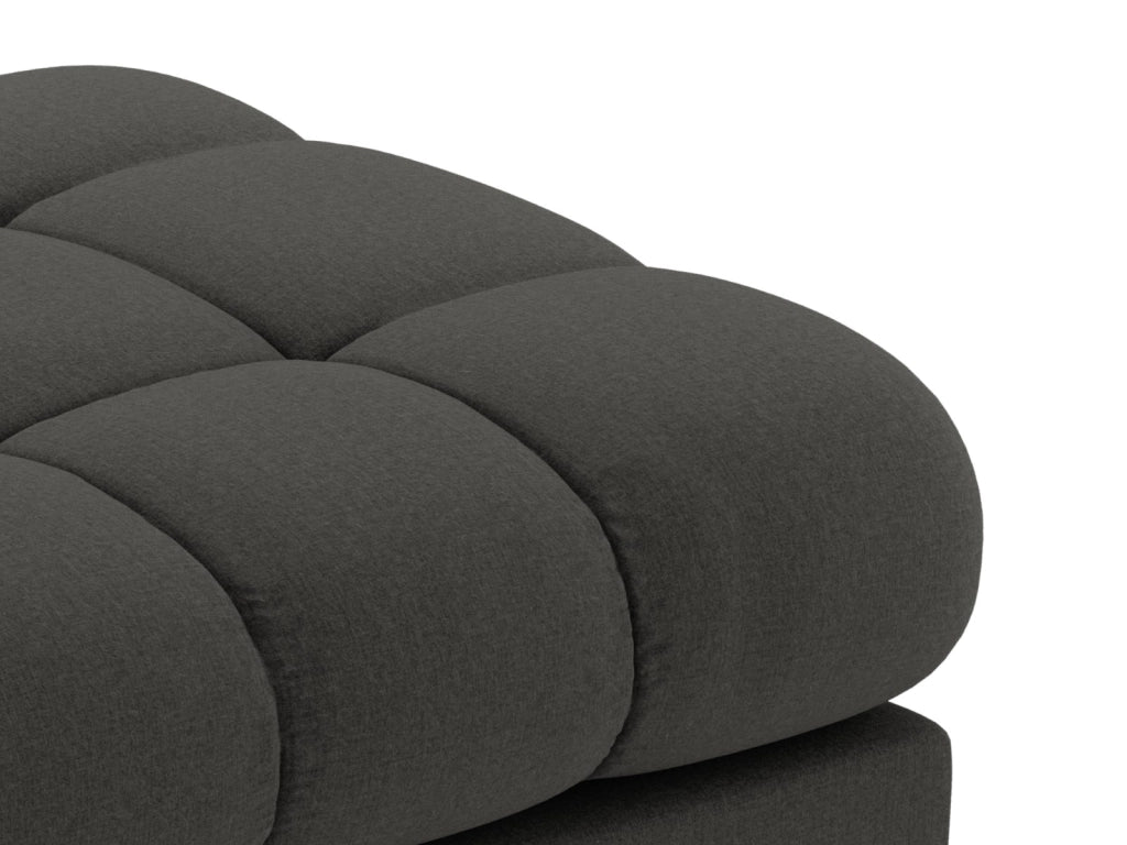 Cosmopolitan Design - Panca "Bali" 2 posti in tessuto strutturato grigio scuro 