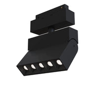 Base Illuminazione Points Rot Per Binario Moderno Alluminio Nero 10W Luce Calda