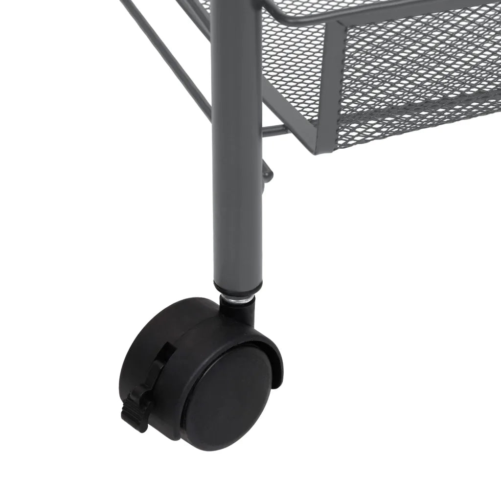 Carrello da Cucina con 5 Ripiani Grigio 46x26x105 cm in Ferro CFW7945075