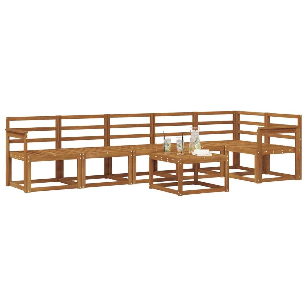Set di divani da esterno 7 pcs Naturale