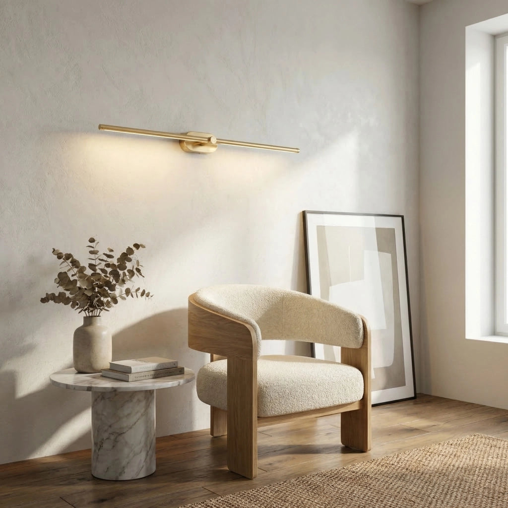Applique Da Bagno Led APP1894-1W 80 Cm Brush Gold