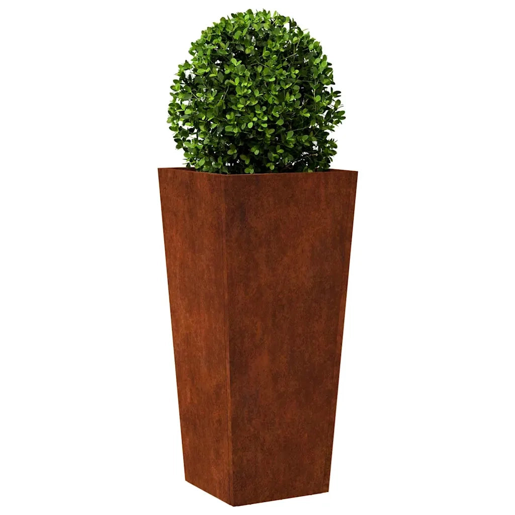 Fioriere da Giardino 2 pz 35x35x75 cm in Acciaio Corten 851093