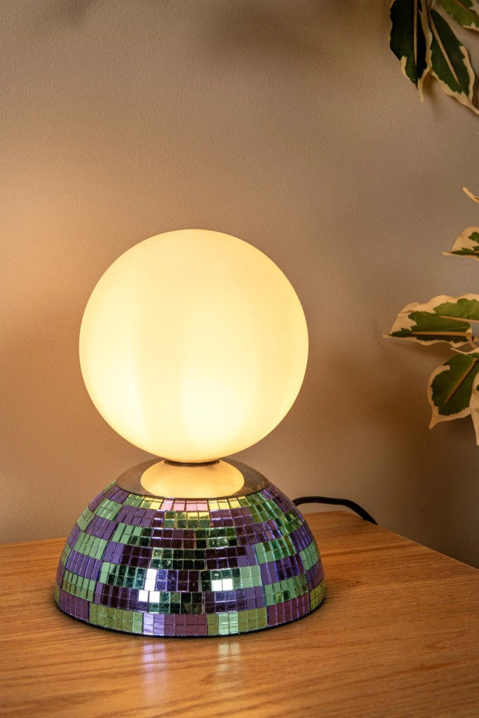 Lampada da tavolo GLITZER blu vetro 1xG9 Lucide