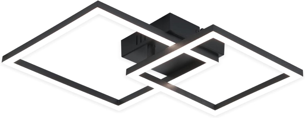 ZMH Plafoniera LED nera 20W 4000K moderna lampada da soffitto per soggiorno camera da letto corridoio ufficio