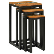Tavolo Nesting 3 pz Marrone Legno di teak solido CFW6646680