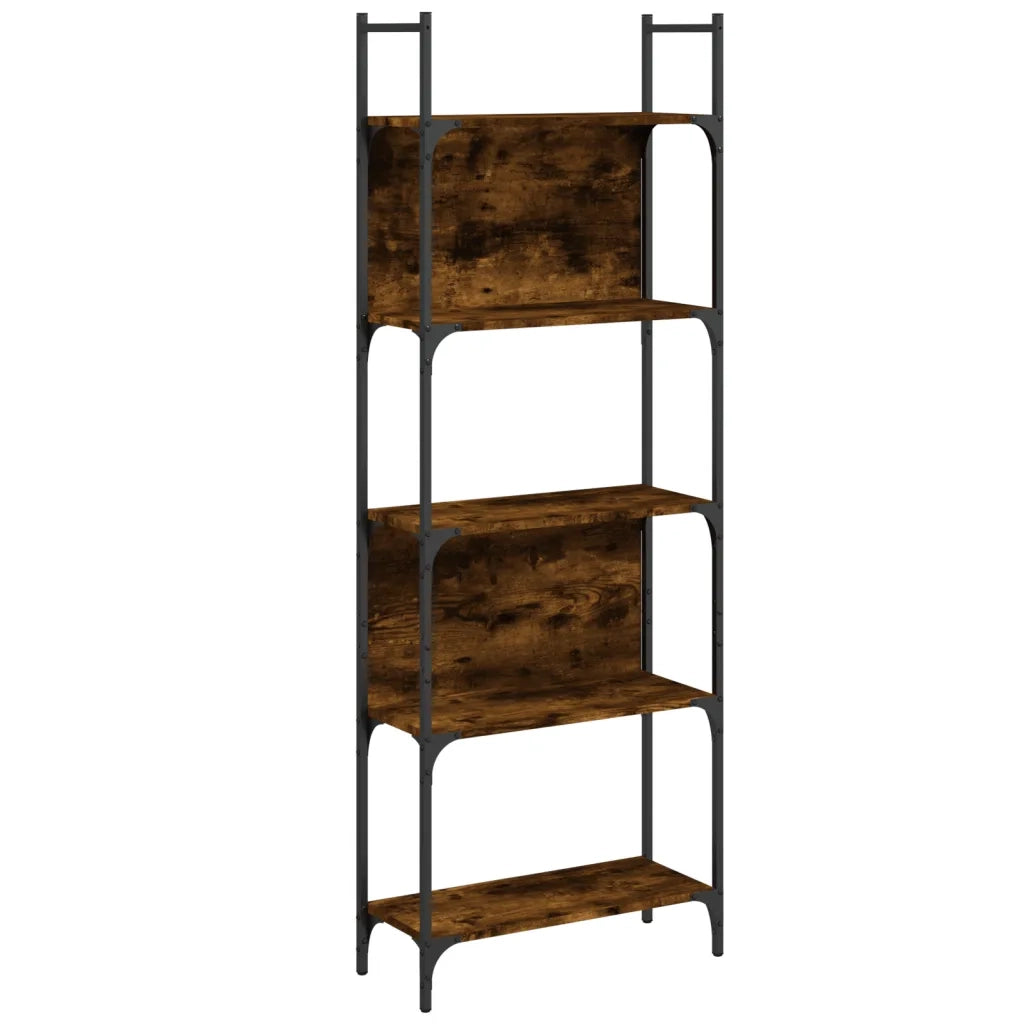 Libreria 5Ripiani Rovere Fumo 60,5x24x166,5cm Legno Multistratocod mxl 133970