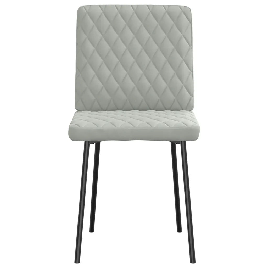 Sedie da Pranzo 6 pz Grigio Chiaro in Velluto 3315473