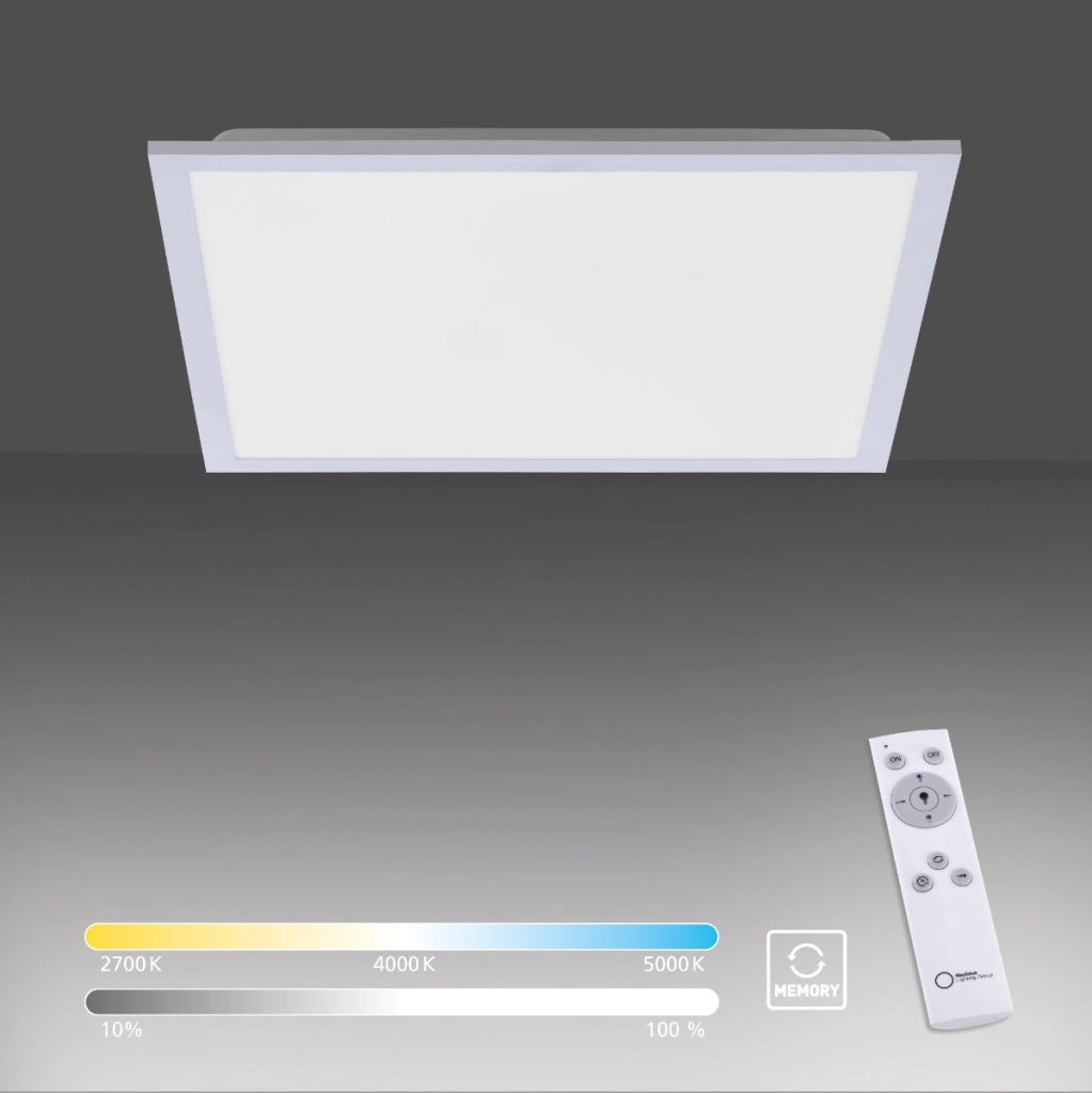 Plafoniera LED Paul Neuhaus Flat quadrata 45,5cm 22W cromo