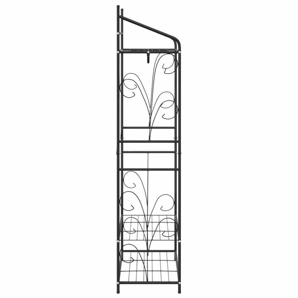 Set di 2 mobili moderni aperti 78 x 36 x 158 cm finitura opaca stile minimalista metallo nero 02_0056127