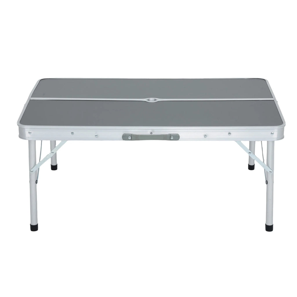 Tavolo da Campeggio ROI con 2 Panche Pieghevoli, Colore Grigio
