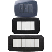 Trade Shop - Placca Futura 3 4 6 Moduli Nero Flash Compatibile Con Bticino Axolute -